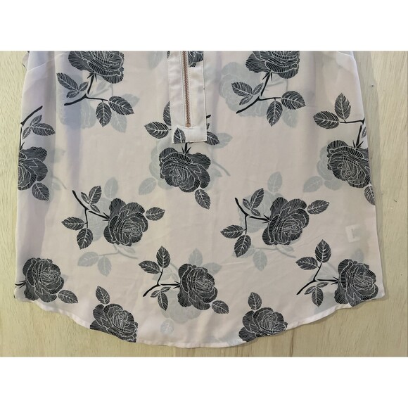 Candies Womens shirt Sleeveless Blouse top Sz M Floral pink Button Down - Picture 4 of 6